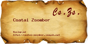 Csatai Zsombor névjegykártya
