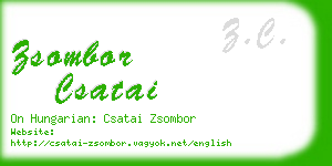 zsombor csatai business card